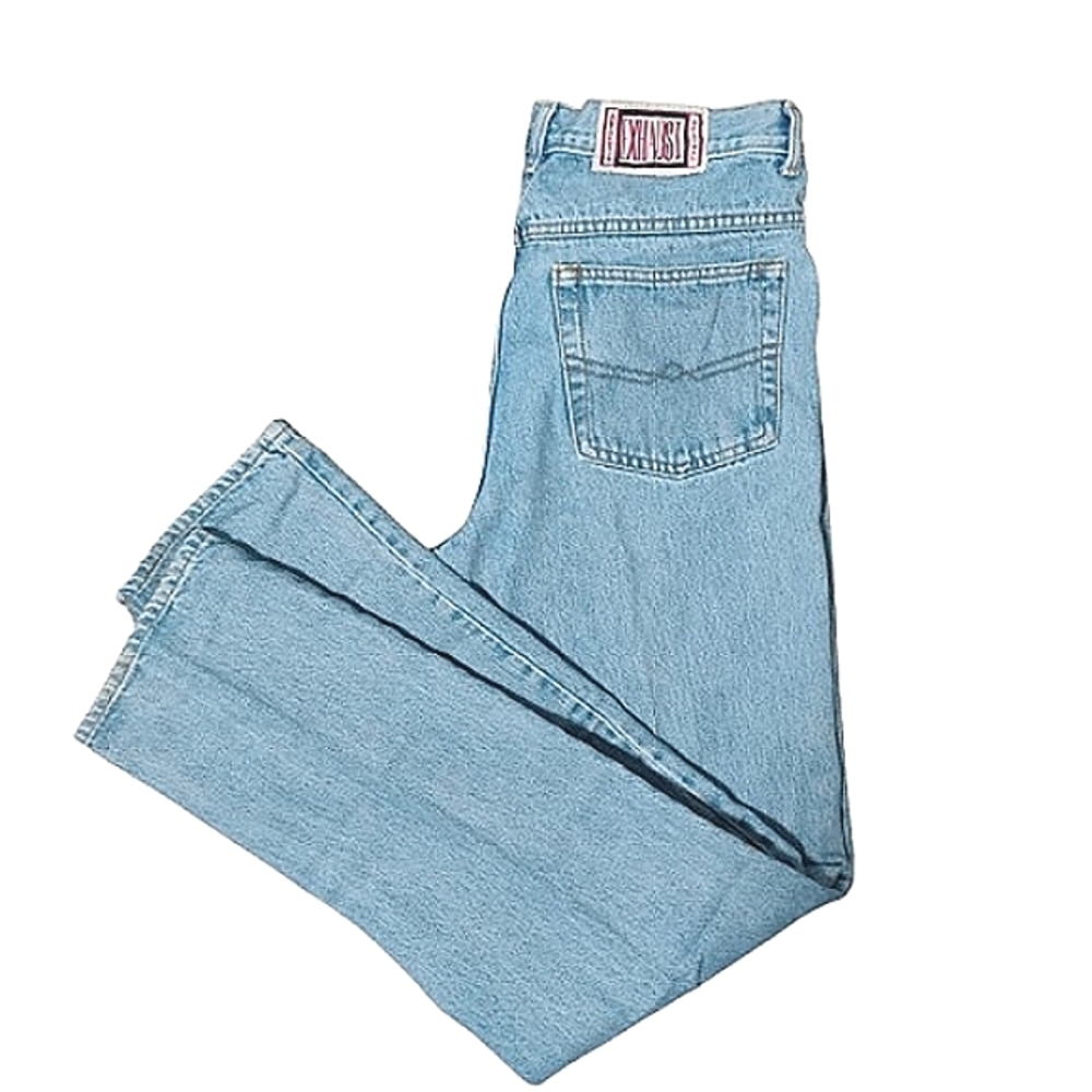 Y2K 90's Authentic Exhaust Straight Leg Jeans 33x33.5 Skater Grunge Tall